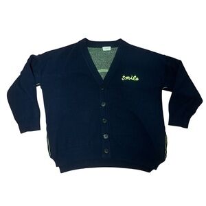 Navy Blue 'Smile' unisex  Sweater